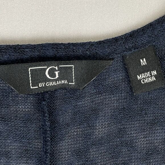 G by Giuliana Batwing Sleeve Cropped Cardigan Medium Dark Blue Academia Basic - Picture 6 of 15